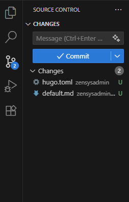 Newly Initialized Hugo Git Local Repository